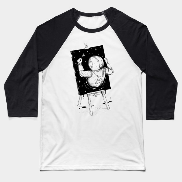 astronaut Baseball T-Shirt by rudoi